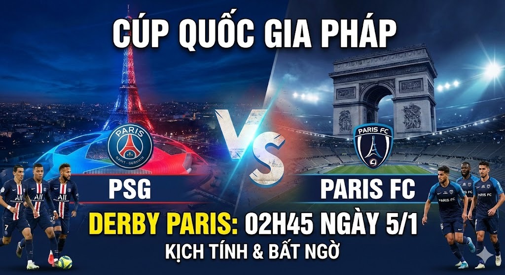 Nhận định PSG vs Paris FC (02h45 ngày 5/1): Derby Thủ Đô Rực Lửa
