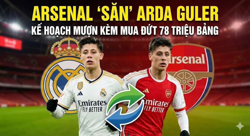 Arsenal "Săn" Arda Guler: Kế hoạch Mượn Kèm Điều Khoản Mua Đứt 78 Triệu Bảng