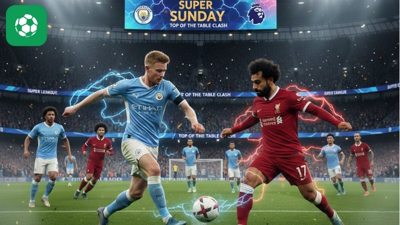 Super Sunday: Man City vs Liverpool – Trận chiến định đoạt ngôi đầu bảng Premier League