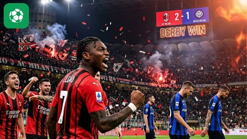 AC Milan tìm lại ánh hào quang: Đánh bại Inter trong trận derby rực lửa tại San Siro