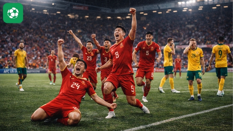Bất ngờ bảng D: U23 Trung Quốc quật ngã U23 Australia tại giải châu Á
