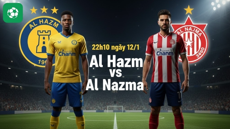 Nhận định Al Hazm vs Al Najma 22h10 ngày 12/1 (VĐQG Saudi Arabia 2025/26)