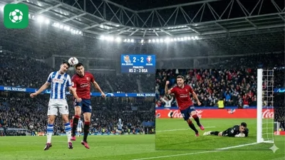 Real Sociedad và Osasuna hòa 2-2 (pen 2-3) tại Cúp Nhà vua Tây Ban Nha