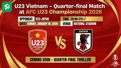 Lịch thi đấu U23 Việt Nam tại tứ kết vòng chung kết U23 châu Á 2026