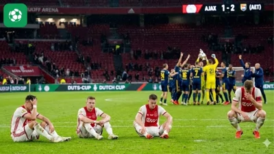 Ajax thua sốc tại cúp quốc gia Hà Lan, lún sâu vào mùa giải tuyệt vọng