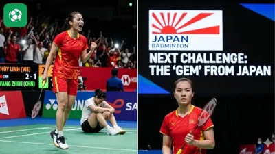 Thắng đẹp Wang Zhiyi, hotgirl cầu lông Thùy Linh tái ngộ “viên ngọc” Nhật Bản