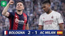 Bologna giành chiến thắng 2-1 trước AC Milan trong khuôn khổ Serie A