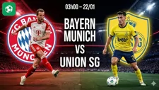 Nhận định bóng đá Bayern Munich vs Union SG, 03h00 ngày 22/1