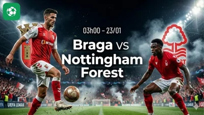 Nhận định bóng đá Braga vs Nottingham Forest lúc 03h00 ngày 23/1