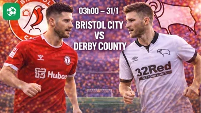Nhận định bóng đá Bristol City vs Derby County, 03h00 ngày 31/1