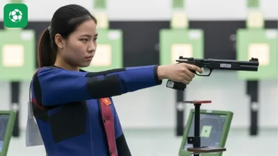 Trịnh Thu Vinh giành HCB đồng đội 10m súng ngắn hơi nữ châu Á