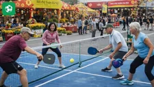 Pickleball "xâm chiếm": Cơn sốt mới tại Hội chợ Xuân HN