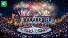 Lễ bế mạc Olympic Mùa đông 2026 rực rỡ sắc màu tại đấu trường cổ đại Verona Arena