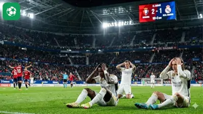 Real Madrid gục ngã trước Osasuna, để mất ngôi đầu vào tay kình địch Barca
