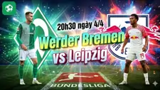 Nhận định bóng đá Werder Bremen vs Leipzig, 20h30 ngày 4/4