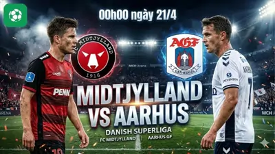 Nhận định bóng đá Midtjylland vs Aarhus, 00h00 ngày 21/4