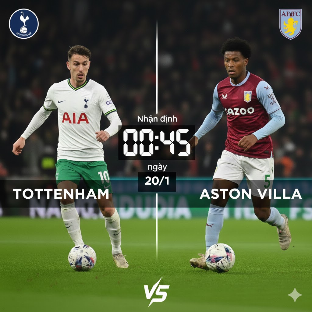 Nhận định Tottenham vs Aston Villa - 00h45 ngày 11/1