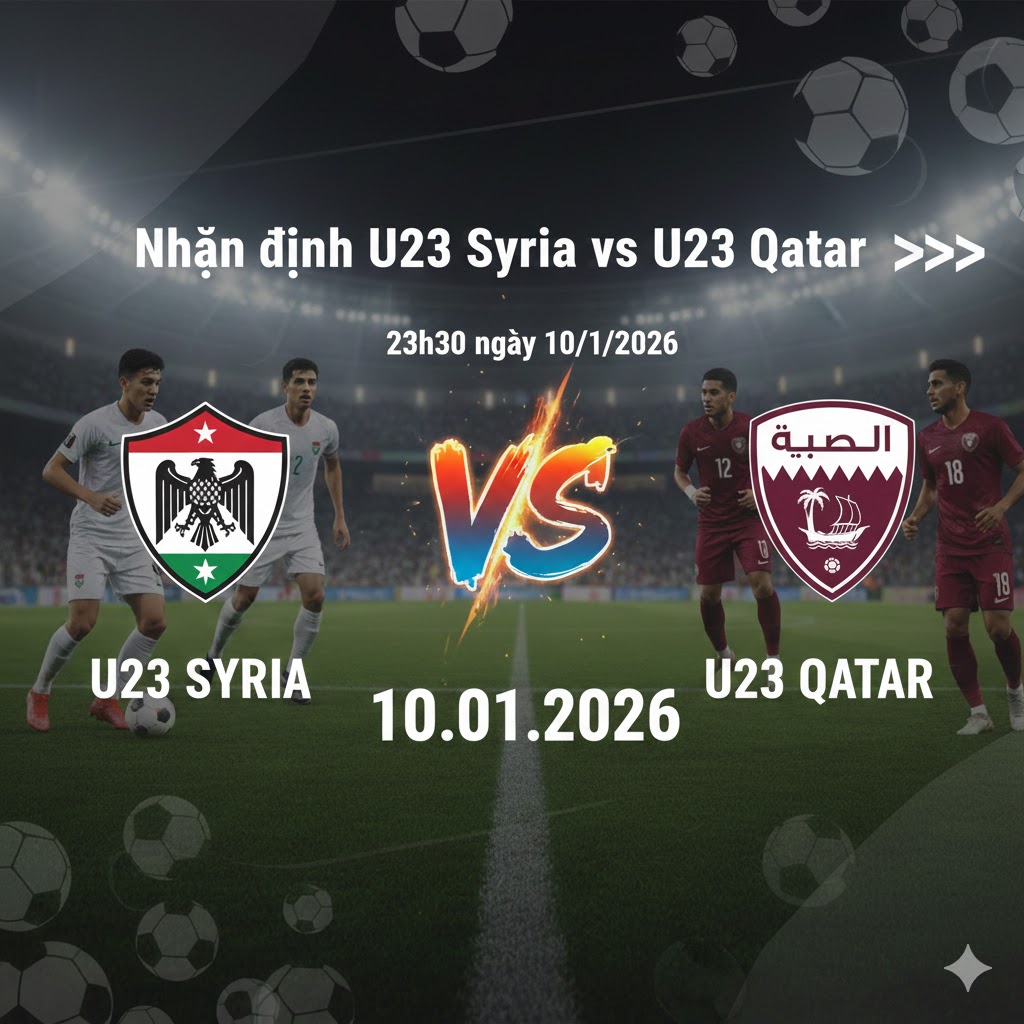 Nhận định U23 Syria vs U23 Qatar - 23h30 ngày 10/1